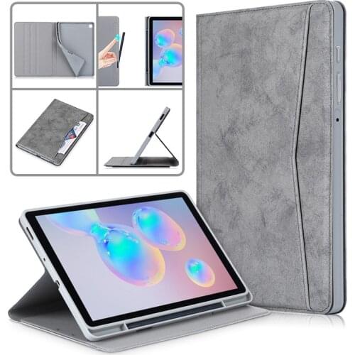 For Samsung Galaxy Tab S6 Lite Case 10.4" Stand Cover Funda For Galaxy Tab S6 Lite SM P610 P615 Case Soft pu Leather Smart Cover