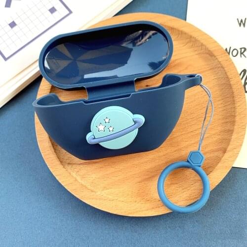 Cute Cartoon Cases For Sony WF-SP800N Case silicone shell with Astronaut Planet Keychain Earphone Cover WF SP800 hearphone case