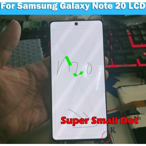 Original Used Super small Dot LCD For Samsung Galaxy Note 20 LCD Display Touch Screen Digitizer Assembly For Samsung Note20 N980