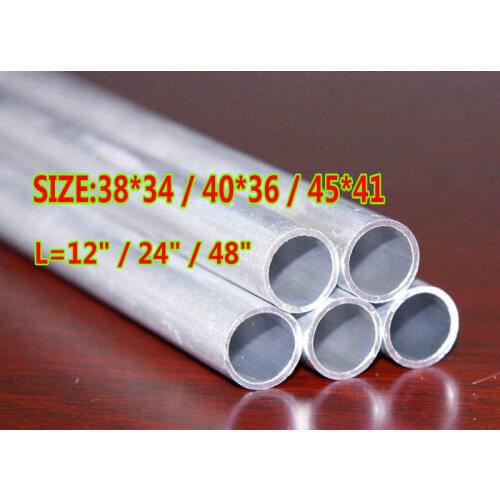 FOR L=48"Inch OD1.5"x1.34"ID,OD1.57"x1.42"ID,OD1.78"x1.61"ID Aluminum 6061 T6 Round Tube Straight Pipe 38x34,40x36,45x41 1200mm