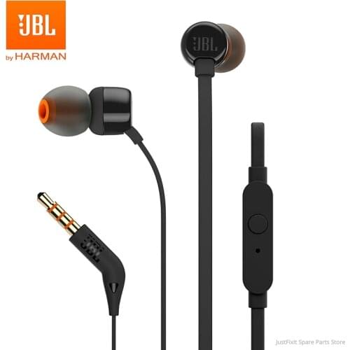 JBL T110 Wired Stereo Earphones Deep Bass Earbuds Sports Headset In-line Control Handsfree with Mic for iPhone/Huawei