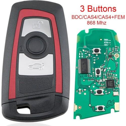 3 Buttons Remote Key Fob Car Remote Key 868MHz Fit for BMW 5 7 F Series FEM / BDC CAS4 CAS4