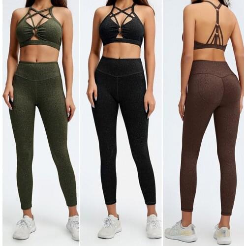 Naked-Feel Yoga Set Yoga Leggings Set Sexy Bra Sets Women Fitness Suit For Yoga Clothes High Waist Gym Workout Sportswear