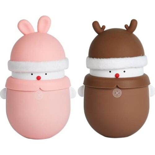 Cartoon Winter Mini Hand Warmer Portable USB Power Bank Hand Warmer Bank Double Sided Quick Heating Winter Gift
