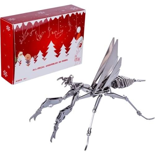 DIY Christmas Gift Stainless Steel Puzzle Model Kit 3D Assembly Crafts For Children Kids Educational Toys Birthday Gift - Mantis