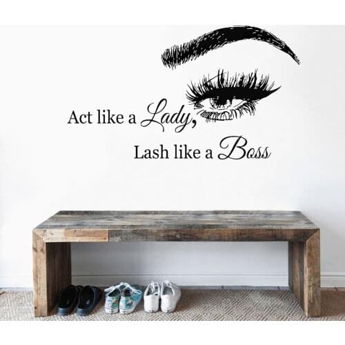 Eye Brow Quote Beauty Salon Wall Sticker Decal Beauty Salon Sticker Home And Beauty Parlor Art Decoration A002969