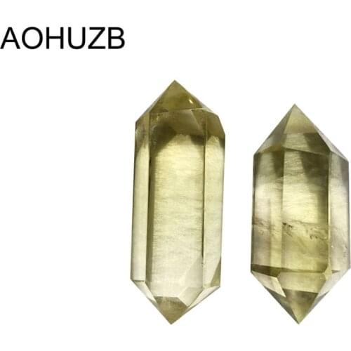 Natural Crystals Quartz High Quality Citrine Double Points Tower Energy Reiki Healing Stone Room Home Office Decoration Gemstone