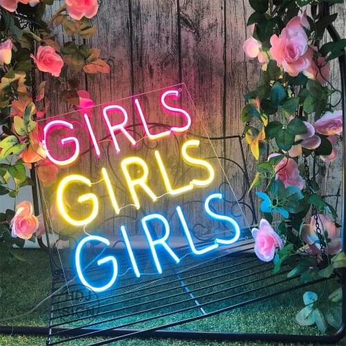 Custom Neon LED Light Signs Girls Girls GIRLS Shop Logo Pub Store Club Nightclub Game Room Wall Birthday Party Restaurant Decor