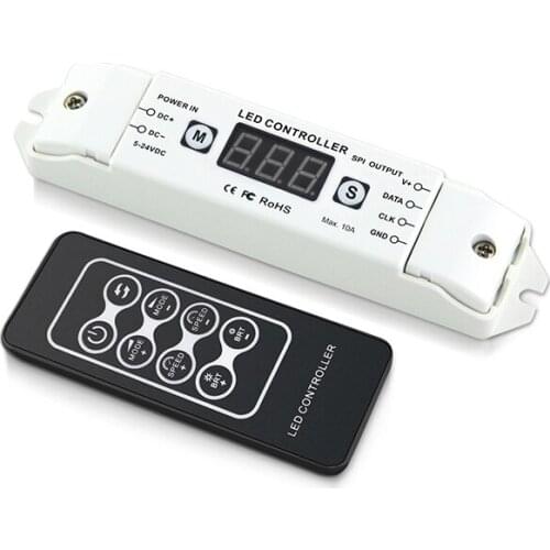 BC-201 Programmable Pixel Led Controller LCD Display RF 2801 1814 6812 IC LED RGB RGBW SPI Projection Pixel Light Controller