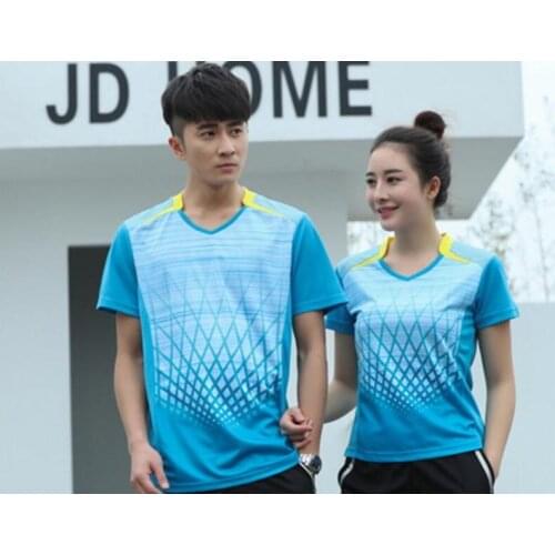New women and men Badminton shirts sportwear game,Men Tennis t-Shirts polyester Breathable table tennis Sport jersey shirts