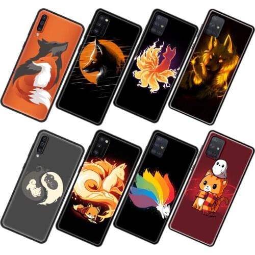 Case for Samsung Galaxy A12 A50 A70 A21S A71 A51 A01 A11 A02S A21 A31 A41 Silicone TPU Shell Cover Cartoon funny foxs lovely