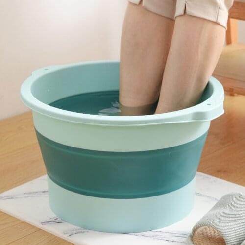 Foldable Foot Soaking Bucket Plastic Portable Bathtubs Foaming Massage Bucket Children Household Sauna Bathtub Pedicure Bath