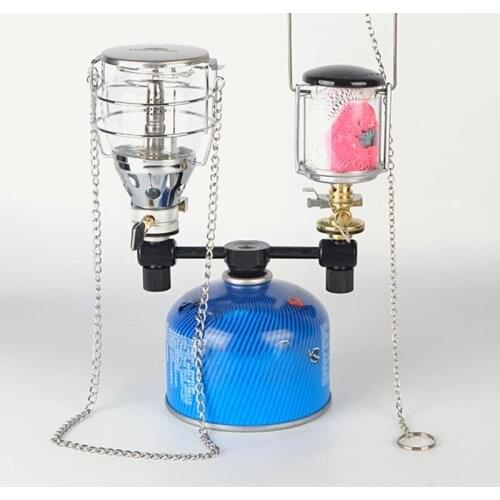 Outdoor Gas Stove Camping Gas Burner Folding Electronic Stove Hiking Portable Outputs Air Tank 2 Conversion Head Burner Tools