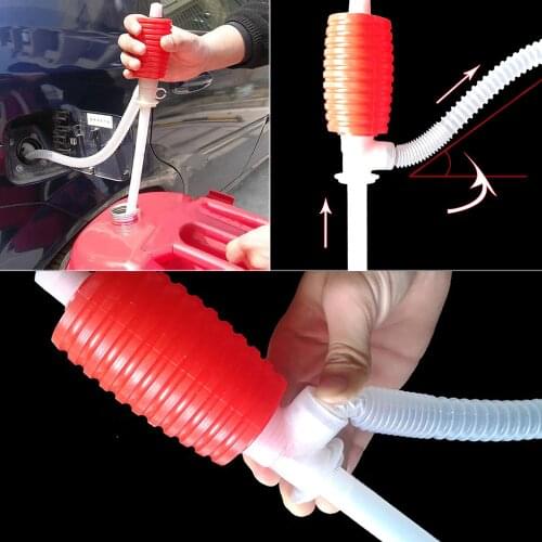 Universal Car Motorcycle Manual Hand Siphon Syphon Pumps Oil Gasoline Diesel Fuel Liquid Transfer Pipe Refuel Sucker