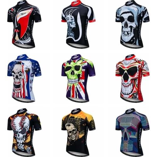 Cycling Jersey Men Short Sleeve 2021 Summer MTB Skull mtb Road Bike Jersey Sport wear Cycling Shirt Top Ropa ciclismo Maillot