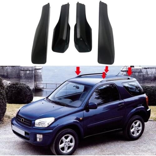 BBQ@FUKA New Car Roof Rack Rail End Replace Cover Shell Case For Toyota RAV4 2008-2012 Luggage Bar 4 pcs/set