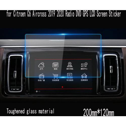 Car Navigation Tempered Glass Screen Protective Film for Citroen C6 Aircross 2019 2020 Radio DVD GPS LCD Screen Sticker