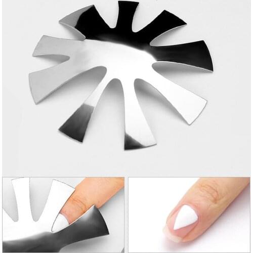 1pc French Line Edge Cutter Smile Nail Art Edge Metal Trimmer Multi-size Nail Tip Mold Guide Manicure Styling Accessories