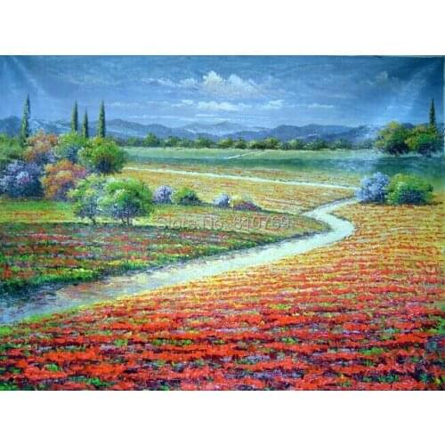 100% hand-painted Home decoration oil painting high quality Modern artists painting modern landscape DM-2014121015