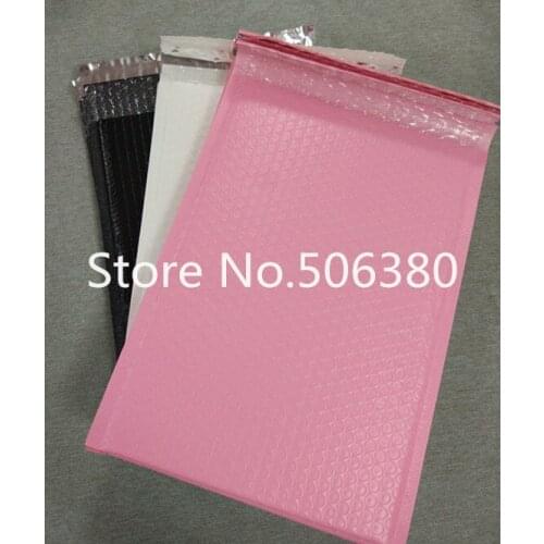 [30pcs] 250*340mm Usable space Poly bubble Mailer envelopes padded Mailing Bag Self Sealing Pink&white&Black
