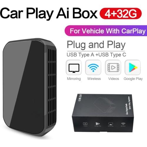 4+32G For Apple TV Box Car Radio Android Multimedia Player Box Carplay to Android System Plug and play Mirror link