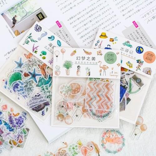40pcs/ Bag Fantastic Creative Sticker Child Diy Toy Calendar Album Deco Diary Sticker Scrapbooking Planner Sticker Material Gift