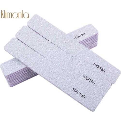 50pcs/lot Professional Nail File Blocks Sandpaper Grits 100/180 Nail Polishing Buffers Pedicure Manicure Nail Trimming Tools