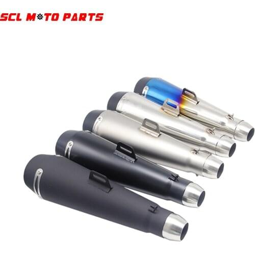 ALconstar-Racing Motorcycle Scooter Exhaust Pipe Silencer Moto Escape GP Pot For M4 For Motocross Dirt Bike Cross ATV Slip-on