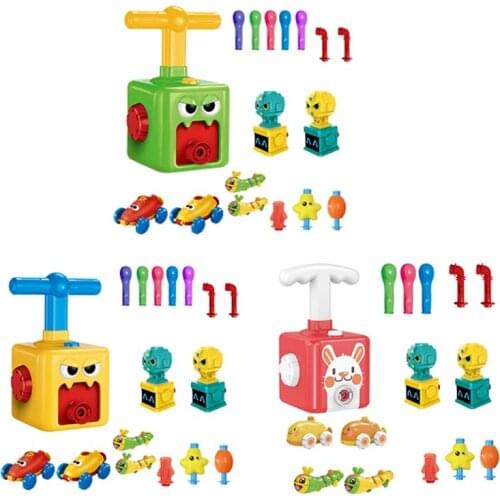 Balloon Powered Cars Inertial Balloon Car Balloon Launcher Toy Set Creative Inflatable Pump Racing Car