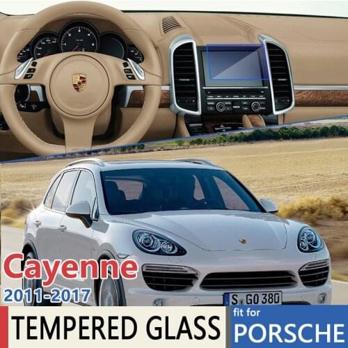 For Porsche Cayenne 92A MK2 2011~2017 Car Navigation GPS Ultra-Thin Film Touch Full Screen Protector Tempered Glass Accessories