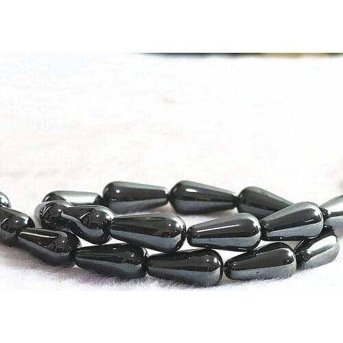 Black Magnetic Hematite Stone Fashion 5X8mm 6X12mm Water Drop Beads Diy Jewelry Hot Sale Loose Beads 15 Inches B232