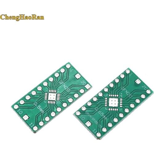 ChengHaoRan 5pcs QFN20 to DIP20 Adapter PIN Pitch 0.5 0.65mm PCB Board Converter LFCSP20 TO DIP Converter Board Pitch Adapter