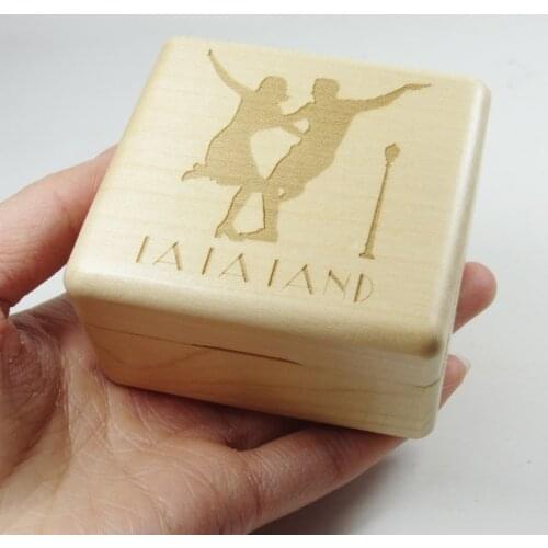 Handmade Nature wood wind up music box city of stars melody from LA LA LAND