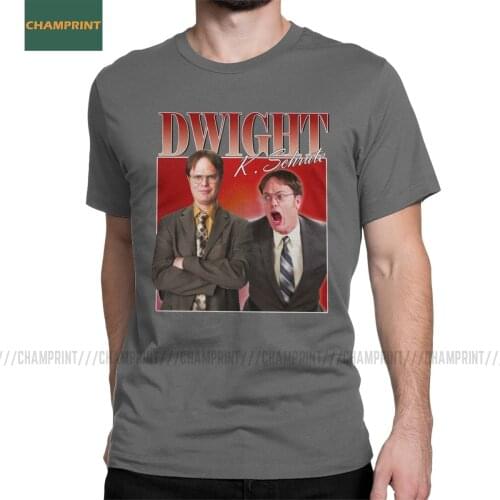 Men Dwight Schrute The Office T Shirts Tv Series Michael Scott Jim Mifflin Scranton Cotton Short Sleeve Tees Plus Size T-Shirt