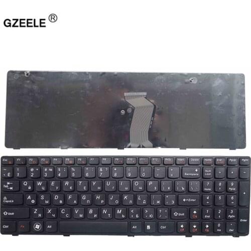 GZEELE NEW RU Keyboard with Frame for Lenovo 25201827 MP-10A33SU-686C 25201887 25203896 25203926 25203956 Russian keyboard black