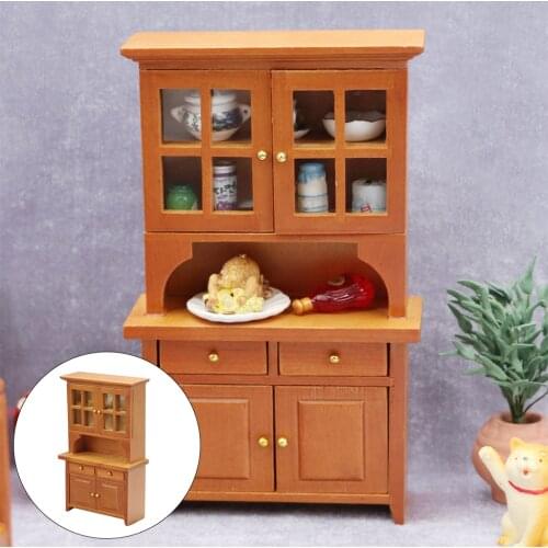 Doll House Furniture Toys Wooden Childrens Furniture 1/12 Dollhouse Furniture Model Kids Pretend Play Toy