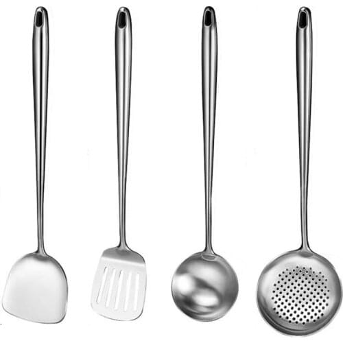 304 Stainless Steel Spatula Extended Household Kitchen Appliance Cooking Spoon Leaky Spoon Cooking Shovel