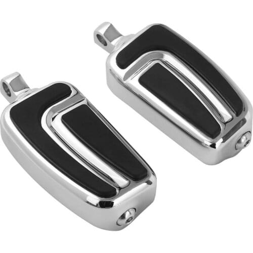 Motorcycle Chrome/Black 10mm Male Mount-Style Foot pegs For Harley Touring Softail Dyna Sportster XL 1200 XL 883