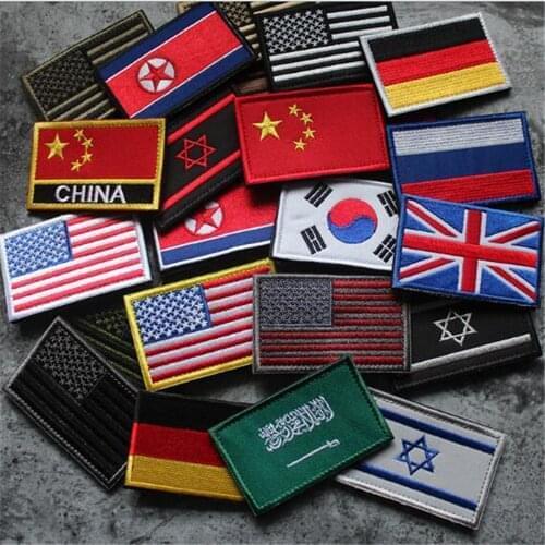 Israel Flag Embroidery Patch Tactical 3D Hook Face Paste Badge Military Clothing Backpack Logo Armband Badge Patch Cloth Sticker