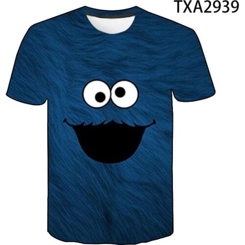 New Summer Cookie Monster Party 3D T Shirts Casual Streetwear Boy Girl Kids Fashion Men Women Children Printed T-shirt Tops Tee