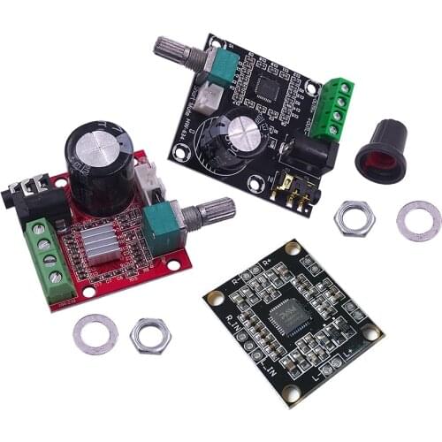PAM8610 Digital Power Amplifier Board 2x15w Dual Channel Stereo Mini Class D 12V Mini Hi-Fi Audio Stereo Module 2X10W
