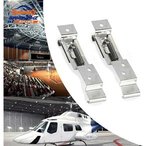 Car License Plate Spring Loaded Stainless Steel Bracket cars Frame Holder Trailer Number Plate Clips