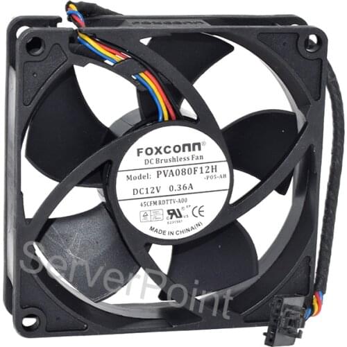 Tested Well Cooler Fan PVA080F12H DC 12V 0.36A 80x80x20mm Four Lines