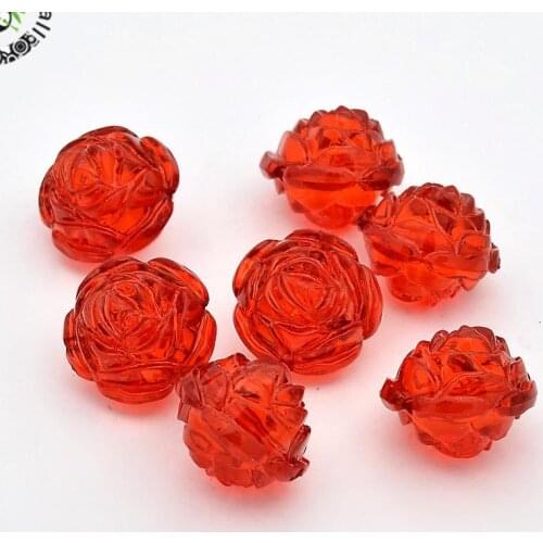 Pandahall 79pc/500g Transparent Acrylic Beads for Mothers Day Rose For DIY Jewelry Accessories Finding Making Supplies,25mm