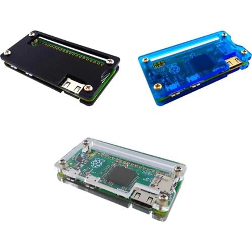 Raspberry Pi Zero Case 3 Colors Acrylic Box Shell Black Transparent Blue Enclosure for Raspberry Pi Zero W / Zero 1.3