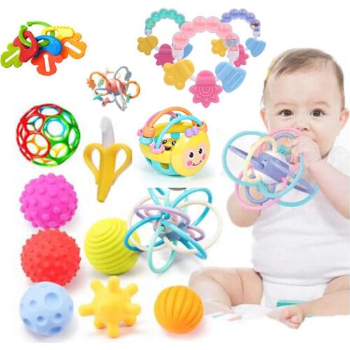 Educational Toys For Babies Baby Toys 0 12 Months Rattles Bed Bell Teethers For Newborn Baby Hand Grasp Ball Develop Infant Toys