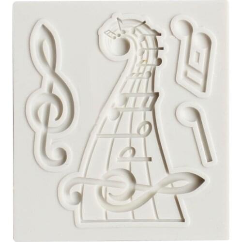 1pc Note Silicone mold fondant mold cake decorating tools chocolate gumpaste mold