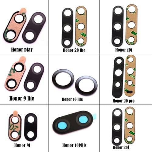 1piece Original Rear Back Camera Lens Glass Replacement for Huawei Honor 20 Pro Lite 10i 10 Play Honor 9 Lite 9X Honor Play 3 3E