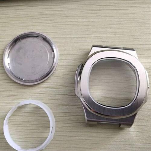 Replacement 41MM Watch Case Cover for Miyota 8205/8215 for Mingzhu 2813/3804 Watch Movement Repair Parts Silver Band Shell