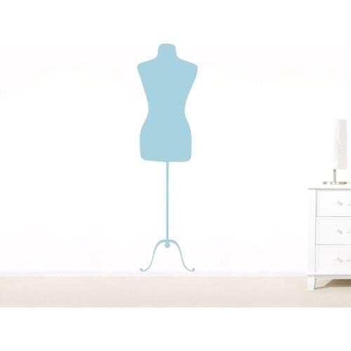 Vintage Dress Hanger Vinyl Wall Decal Fashion Clothes Stand Pattern Wall Stickers For Girls Room Shop Mannequin Art Mural SYY646